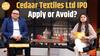 Cedaar Textiles Ltd IPO; Apply or Avoid? Know from MD, Rajesh Mittal | Review | Paisa Live
