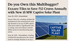 Exxaro Tiles Sets Bold Course with ₹12 Crore Saving 15 MW Captive Solar Project
