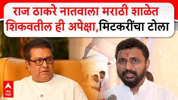 Amol Mitkari on Raj Thackeray : राज ठाकरे नातवाला मराठी शाळेत शिकवतील ही अपेक्षा,मिटकरींचा टोला