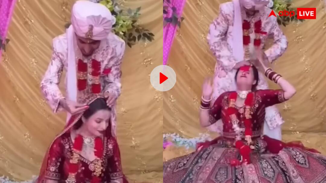 असली ऑपरेशन सिंदूर तो भाई ने किया है! दुल्हन की हरकत से नाराज दूल्हे ने किया कांड, वायरल हो रहा वीडियो Groom taught lesson to the bride who was throwing tantrums while applying sindoor video goes viral असली ऑपरेशन सिंदूर तो भाई ने किया है! दुल्हन की हरकत से नाराज दूल्हे ने किया कांड, वायरल हो रहा वीडियो