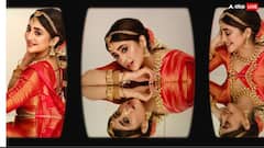 बालों में गजरा, नोज पिन और हैवी ज्वैलरी पहन साउथ इंडियन ब्राइड बनीं शिवांगी जोशी, फोटोज से फैंस की नहीं हट रही नजरें