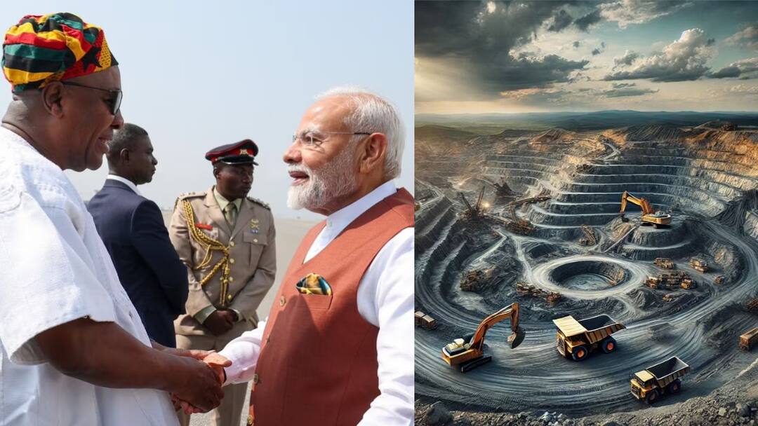 PM Modi: சீனா போட்ட கணக்கு, டக்குன்னு இந்தியா செஞ்ச டீல் - இனி EV உற்பத்திக்கு நோ ப்ராப்ளம், மோடி ட்ரிப்.. PM Modi Lands In Ghana Strikes Key Rare Earth Deal Aimed At Countering Chinas Dominance EV Car Sectors Automobile News PM Modi: சீனா போட்ட கணக்கு, டக்குன்னு இந்தியா செஞ்ச டீல் - இனி EV உற்பத்திக்கு நோ ப்ராப்ளம், மோடி ட்ரிப்..
