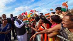 Modi Port of Spain Photos: PM મોદીનું ત્રિનિદાદ એન્ડ ટોબૈગોમાં શાનદાર સ્વાગત, ભારતીય સમુદાયને પણ કર્યું સંબોધન