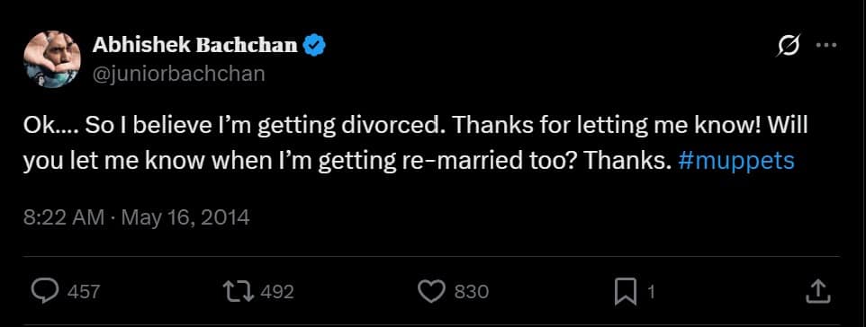 Abhishek Bachchan Breaks Silence On Divorce: 'मी पुन्हा लग्न करतोय...' ऐश्वर्यासोबतच्या घटस्फोटाच्या चर्चांवर अभिषेक बच्चनचं उत्तर, नेटकऱ्यांची बोलती बंद