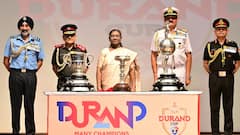 President Murmu Unveils Trophies For Durand Cup Tournament 2025