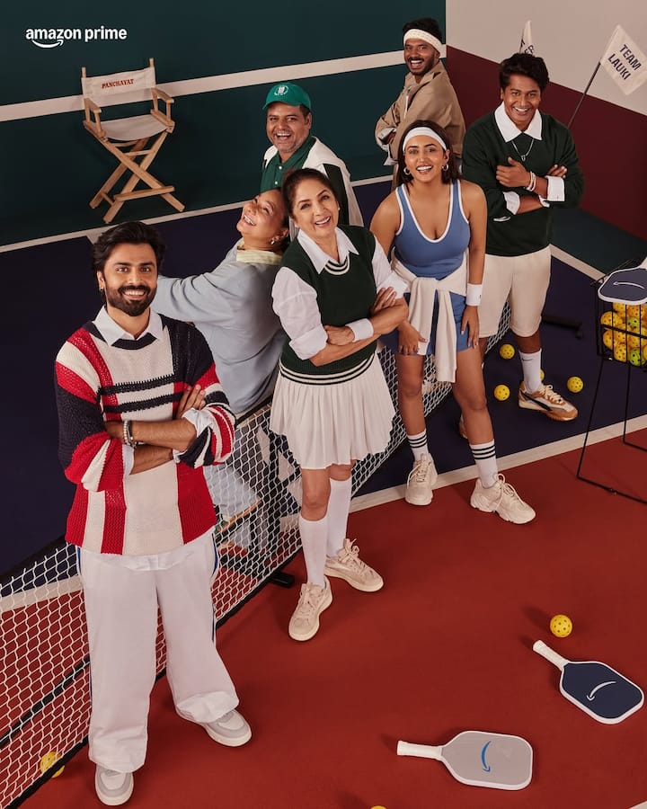 Pickleball In Phulera? Panchayat Season 4 Cast Scores Big On Style; PICS As tensions rise and stakes grow higher, the show remains committed to its signature tone—blending heartfelt storytelling with understated comedy. (All Image: primevideo/Instagram.)