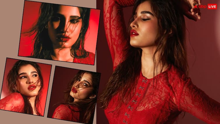 Rasha Thadani Killer Look: लाल परी बनकर राशा थडानी ने बिखेरा हुस्न का जलवा, जालीदार टॉप में दिए कातिलाना पोज