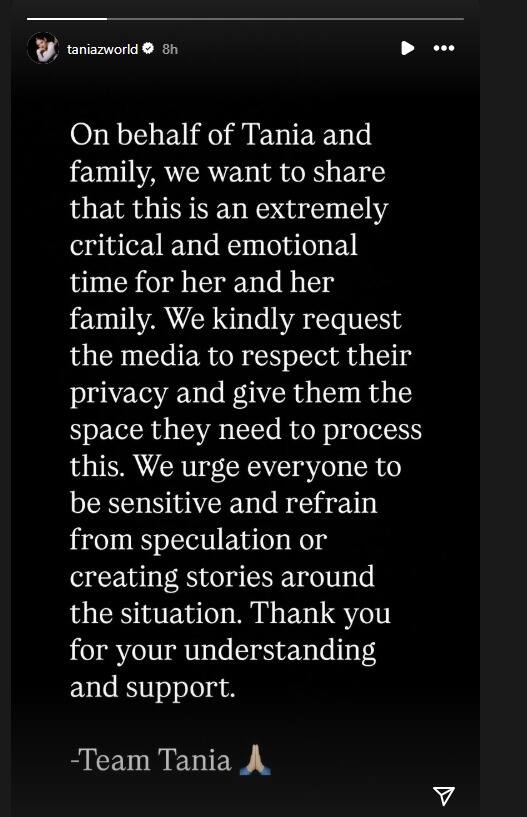 Tania Father Shot: ਪਿਤਾ 'ਤੇ ਗੋਲੀਆਂ ਚੱਲਣ ਤੋਂ ਬਾਅਦ ਅਦਾਕਾਰਾ ਤਾਨੀਆ ਦਾ ਪਹਿਲਾ ਬਿਆਨ ਆਇਆ ਸਾਹਮਣੇ, ਜਾਣੋ ਕੀ ਬੋਲੀ ਪੰਜਾਬੀ ਹਸਤੀ