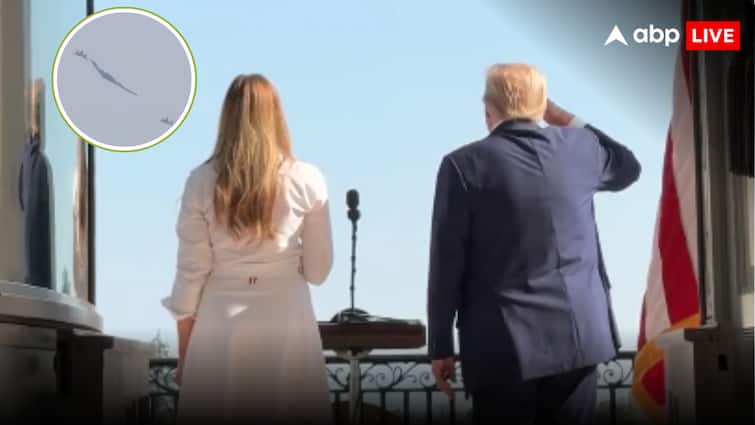 US Independence Day Catch a glimpse of B-2 bombers and F-35 planes during the fly-past over the White House व्हाइट हाउस के ऊपर B-2 स्टेल्थ बॉम्बर का प्रदर्शन, ईरान पर हमले के बाद लापता जेट के बाद ट्रंप का दुनिया को मैसेज!