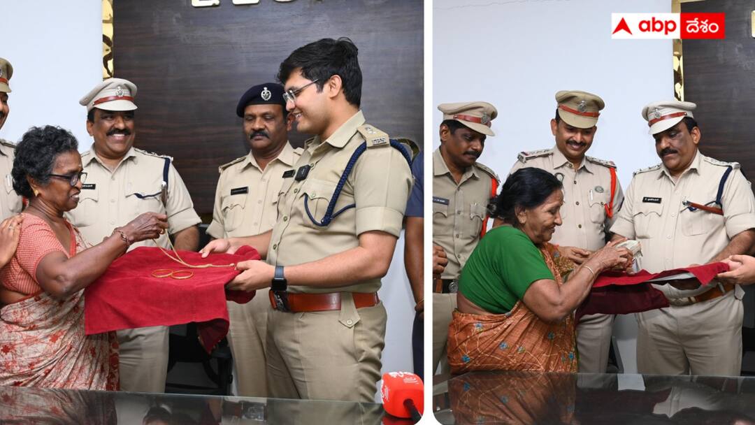 Kaikaloor Police: దొంగలెత్తుకెళ్లిన బంగారం తిరిగి వస్తే ఎంత ఆనందమో ? - కైకలూరు పోలీసులకు వృద్ధుల కృతజ్ఞతలు Kaikaloor Police Police return stolen gold to elderly Kaikaloor Police: దొంగలెత్తుకెళ్లిన బంగారం తిరిగి వస్తే ఎంత ఆనందమో ? - కైకలూరు పోలీసులకు వృద్ధుల కృతజ్ఞతలు