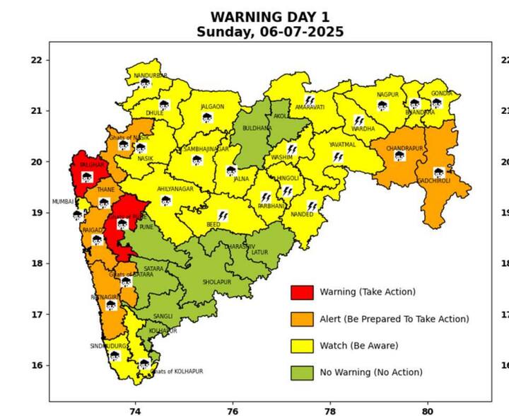 उत्तर महाराष्ट्रात सह संपूर्ण मराठवाड्यात पावसाचा येलो अलर्ट देण्यात आलाय .विदर्भातही पावसाची तुफान हजेरी राहणार आहे .