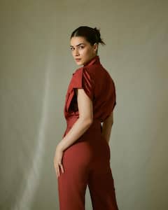 Kriti Sanon Slays In Bold Crimson Jumpsuit, Looks Every Bit The Style Goddess; PICS
