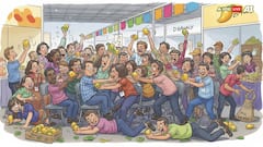 No, Sir. That's Only For Exhibition! Visitors At Lucknow Mango Festival Loot Fruits On Display: VIDEO