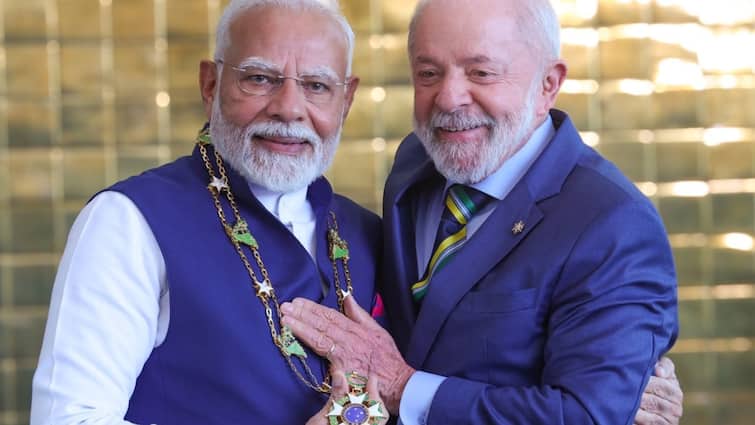 PM Modi Conferred With Brazil’s Highest Civilian Award By Prez Lula da Silva: WATCH