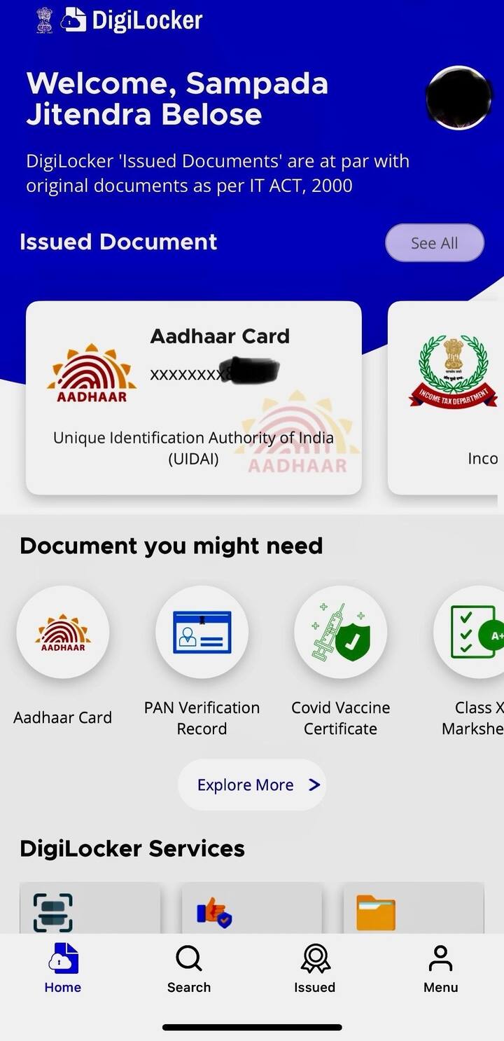 यामध्ये आधार कार्ड,PAN कार्ड, लायसन्स (Driving License), वाहनाची RC, मार्कशीट (CBSE, SSC, HSC इत्यादी), जन्म प्रमाणपत्र , इन्शुरन्स पोलिसी, शाळा-कॉलेज प्रमाणपत्रं , पासपोर्ट / आयडेंटिटी कार्डडॉक्युमेंट्स ठेवता येतात.