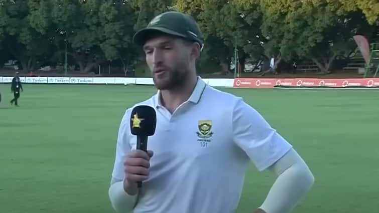 wiaan mulder reveals why he does not wanted to break brian lara 400 test runs record zim vs sa 2nd test Watch: वियान मुल्डर ने किया खुलासा, क्यों नहीं तोड़ना चाहते थे ब्रायन लारा का 400 वाला रिकॉर्ड