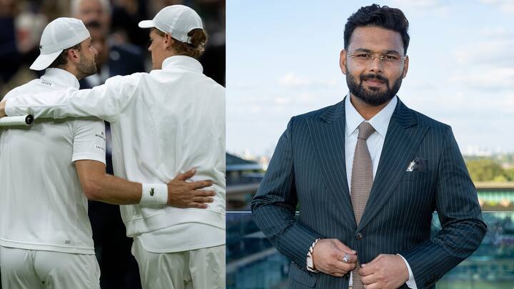 Cricketers at Wimbledon 2025: इंग्लैंड के खिलाफ टेस्ट सीरीज में टीम इंडिया के उपकप्तान ऋषभ पंत तीसरे टेस्ट (IND vs ENG 3rd Test) से पहले विंबलडन देखने पहुंचे. देखें अभी तक कौन किस लुक में नजर आया है.