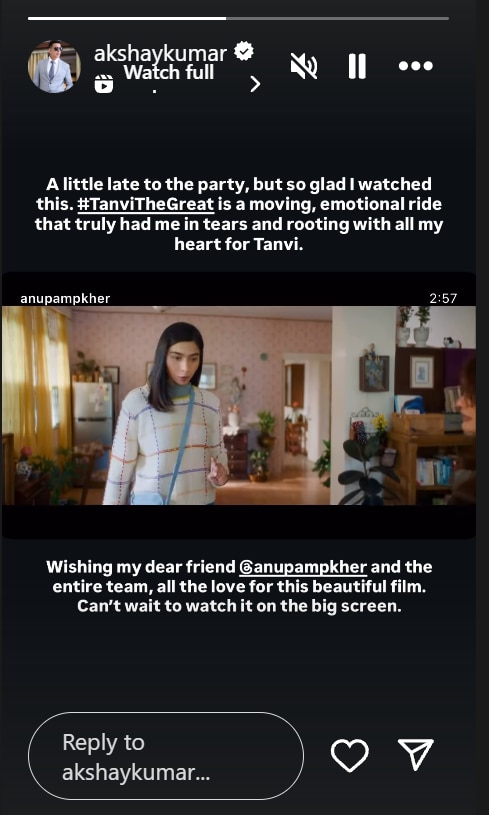 Tanvi The Great First Review: 'तन्वी द ग्रेट' का फर्स्ट रिव्यू आउट, फिल्म देख इमोशनल हुए अक्षय कुमार, बोले- 'रुला दिया