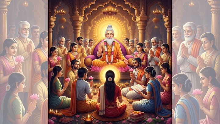 এই বেদব্যাসের আবির্ভাব তিথি হল এই আষাঢ়ি পূর্ণিমা। তাই গুরু পূর্ণিমাকে আমরা ব্যাস পূর্ণিমাও বলি। এমনই বলেছেন বিশিষ্ট শাস্ত্রীয় পণ্ডিত তথা সর্বভারতীয় প্রাচ্যবিদ্যা অ্যাকাডেমির অধ্যক্ষ ডক্টর জয়ন্ত কুশারী ।(ছবি সৌজন্য- Gemini AI)