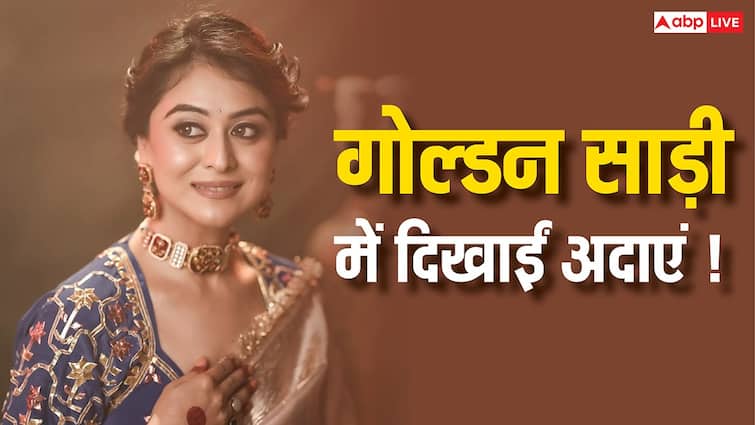 गोल्डन साड़ी में फलक नाज का दिखा देसी अंदाज, फैंस बोले - मधुबाला 2.0