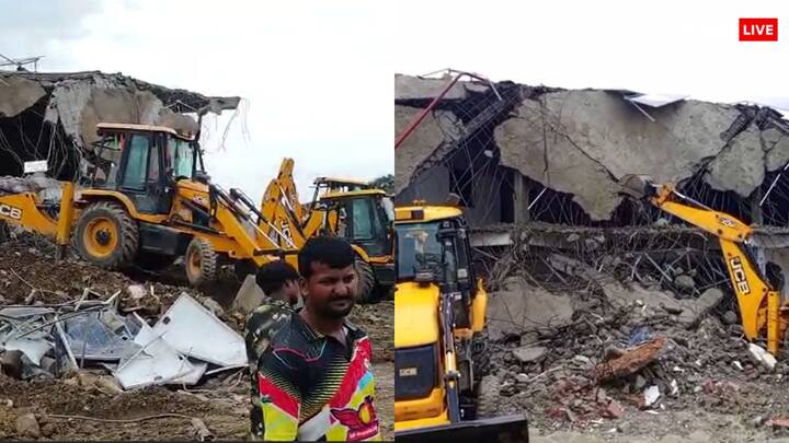 Jalalludin Urf Changur Baba News: उत्तर प्रदेश स्थित बलरामपुर में जलालुद्दीन उर्फ छांगुर की आलीशान इमारत का 75 फीसदी हिस्सा गिरा दिया गया है. बाकी काम कल होगा.