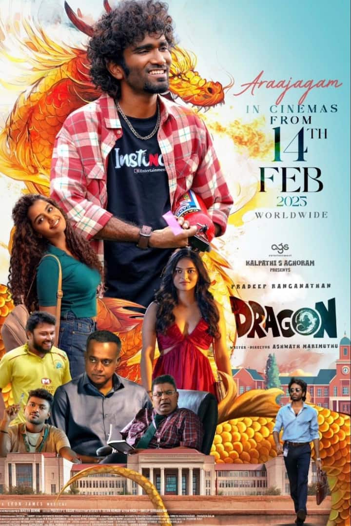 Dragon (Tamil): Dragon, directed by Ashwantha Marimutu, is an upcoming age drame that quickly wins hearts with its emotional depth and fresh story. Pradeep's specialty with Anupama Parameswaran, the film was released on February 21 and has become the highest grossing Tamil film ever, which is earning more than ₹ 130 crores worldwide.