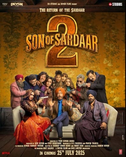 Son of Sardar 2: Ajay Devgan returns to the 2012 film son Sardar as Jassi in this spiritual successor. Directed by Vijay Kumar Arora, the sequel consists of Marnal Thakur, Ravi Kishan and Sanjay Mishra. The film is scheduled for dramatic release on 25 July 2025.