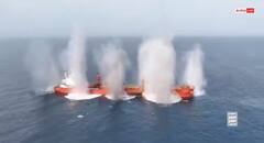 લાલ સાગરમાં ટાઇટેનિકની જેમ ડૂબ્યું જહાજ... યમનના હૂતી વિદ્રોહીઓએ દરિયામાં કર્યો મિસાઇલમારો, VIDEO