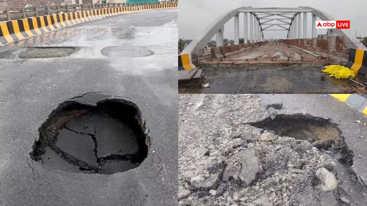 उद्घाटन से पहले ही धंस गया पुल, 5 साल से बन रहा था, नागपुर में वायरल वीडियो ने खोली प्रशासन की पोल The bridge collapsed due to rain in Maharashtra Nagpur before its inauguration bridge was under construction for five years उद्घाटन से पहले ही धंस गया पुल, 5 साल से बन रहा था, नागपुर में वायरल वीडियो ने खोली प्रशासन की पोल