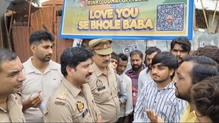 Ghaziabad Hindu Raksha Dal Checked shopkeeper id with check QR Code AIMIM Raised Question ann गाजियाबाद में हिंदू रक्षा दल ने दुकानदारों की देखी आईडी, QR कोड से चेक किया नाम