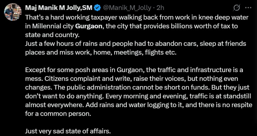 Gurugram Floods: One Hour Of Rain Transforms Gurugram Into 'Venice' | WATCH