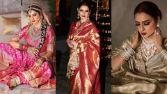 एक जैसे स्टाइल में भी नहीं लगेंगी बोरिंग, देखें बॉलीवुड एक्ट्रेस रेखा की तस्वीरें और सीखें कैसे लग सकती हैं सबसे अलग