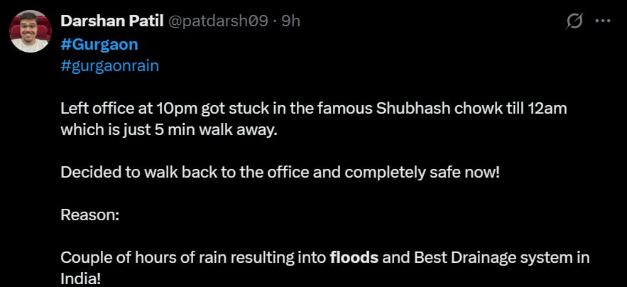 Gurugram Floods: One Hour Of Rain Transforms Gurugram Into 'Venice' | WATCH