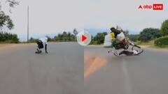 स्केटिंग की हवाबाजी बन गई मौत का ट्रेलर, हाईवे पर तेज रफ्तार बाइक से टकराया शख्स- देखें खौफनाक वीडियो