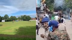 ક્રિકેટ મેચમાં બબાલઃ મેદાનમાં ખેલાડીને માર મારતાં બે જૂથોએ એકબીજા પર કર્યો પથ્થરમારો, પોલીસે છોડ્યા ટીયરગેસ