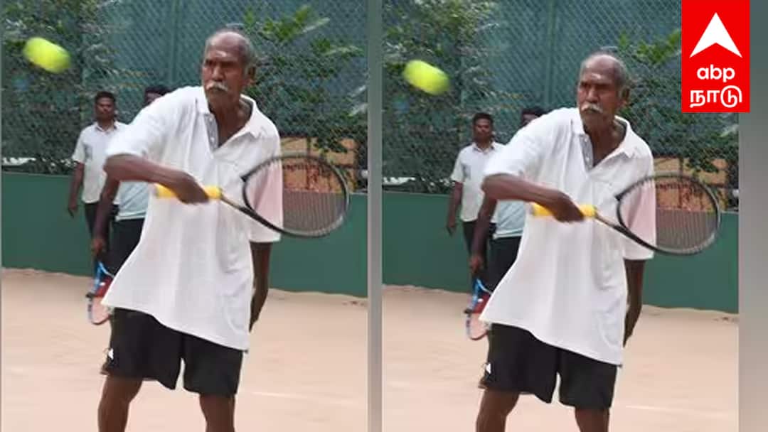 புதுச்சேரி அரசியலில் பெரும் பரபரப்புக்கு இடையே வழக்கம் போல் டென்னிஸ் ஆடிய முதல்வர் ரங்கசாமி