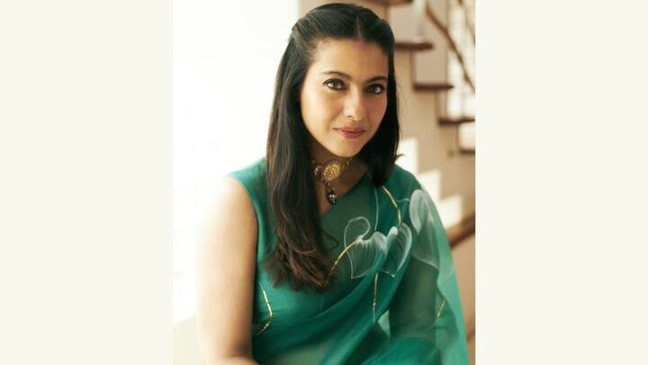Slipping into this hand-painted emerald green organza saree, Kajol wore her royal best. The light fabric and elegant drape make it a stunning pick for a celebration day look on Hariyali Teej. (Image Source: Instagram/ kajol)