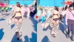 पीछे से बिकिनी और आगे से साड़ी वाला लुक, देखने वालों के खुले रह गए मुंह- वीडियो हो रहा वायरल