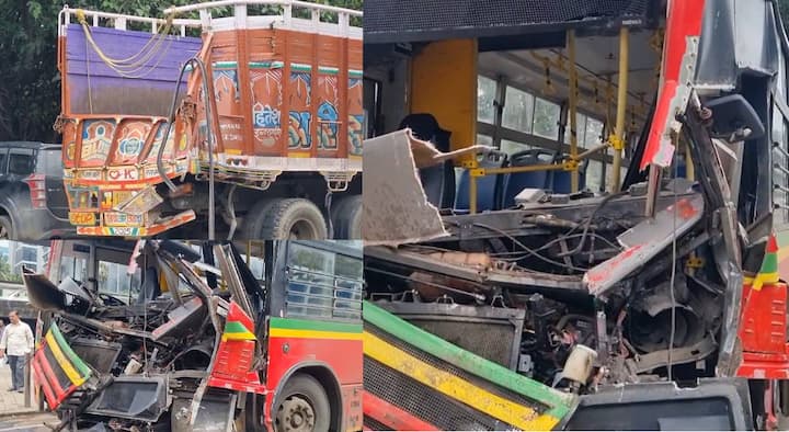 Mumbai Accident News: मुंबईच्या पश्चिम द्रुतगती महामार्गावर असेलेल्या गोरेगाव येथे मोठा अपघात झाला आहे. पहाटे सहा वाजताच्या सुमारास ट्रक आणि बेस्ट बसमध्ये हा मोठा अपघात झाला आहे.