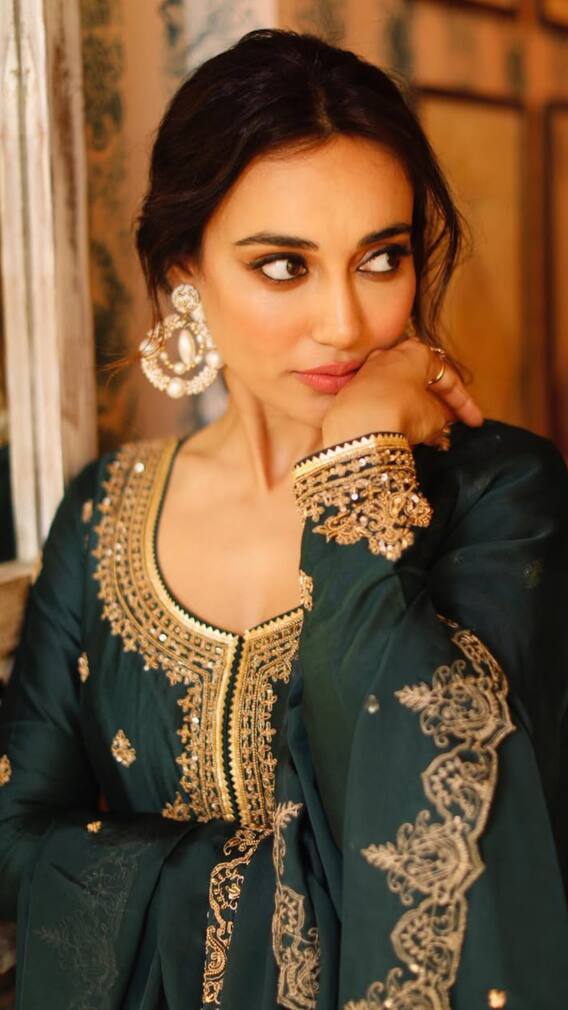 Surbhi Jyoti Inspired Green Ethnic Suits For Sawan Puja