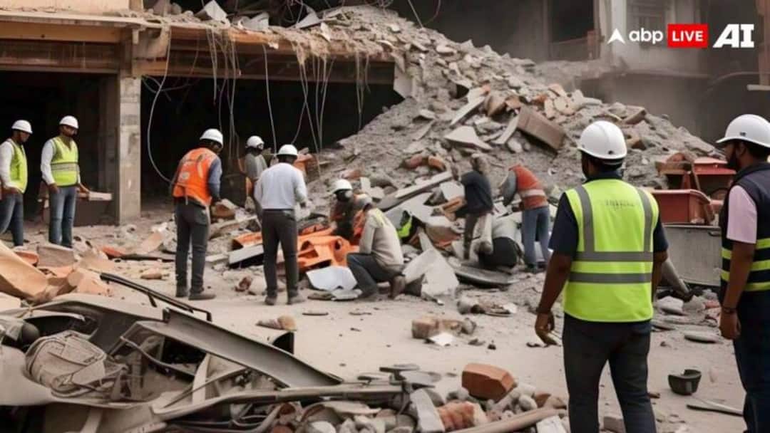 Delhi Building Collapse in Welcome Area Many People Trapped in Debris Rescue Operation Underway दिल्ली में बड़ा हादसा, वेलकम इलाके में गिरी चार मंजिला इमारत, कई लोगों के दबे होने की आशंका