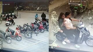 स्कूटी पार्क करुन मॉलमध्ये शॉपिंगला गेले, मग पार्किंगमधून स्कूटी पळवली; नागपूरमधील तीन पोरींचा व्हिडीओ व्हायरल