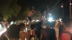 Kanwariyas Vandalise Local Administration's Vehicle After 'Collision' In Uttarakhand: VIDEO