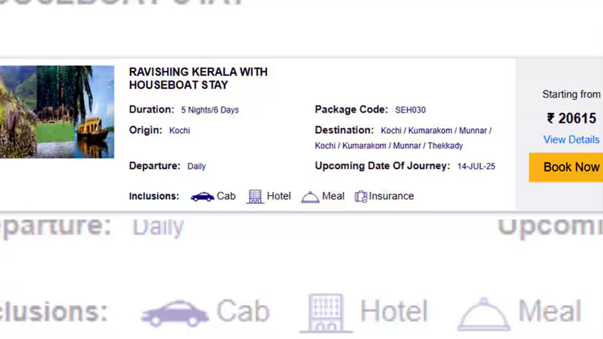 கேரளா சுற்றுலா: IRCTC வழங்கும் அசத்தல் தொகுப்பு! 5 இரவுகள், 6 பகல்கள் - மிஸ் பண்ணிடாதீங்க!