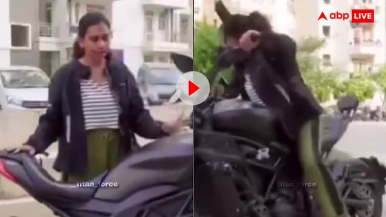 लड़कियों को बाइक चलाने पर ज्ञान दे रही थी दीदी…तभी हो गया पोपट, वीडियो देख नहीं रुकेगी हंसी