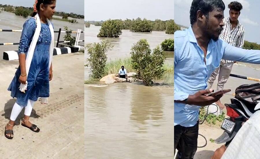 Viral Video: సెల్ఫీలు దిగుదామని బ్రిడ్జి వద్ద ఆగమంది, బైక్ ఆపగానే భర్తను నదిలోకి తోసేసిన భార్య