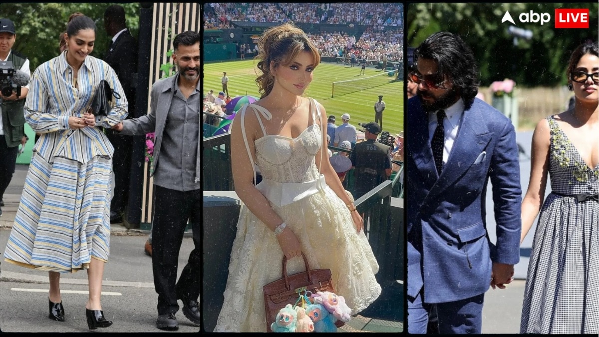 फिल्मी सितारों से सजा Wimbledon, बॉयफ्रेंड शिखर पहाड़िया का हाथ थामे दिखीं जाह्नवी कपूर, बेबी डॉल बनकर पहुंचीं उर्वशी रौतेला