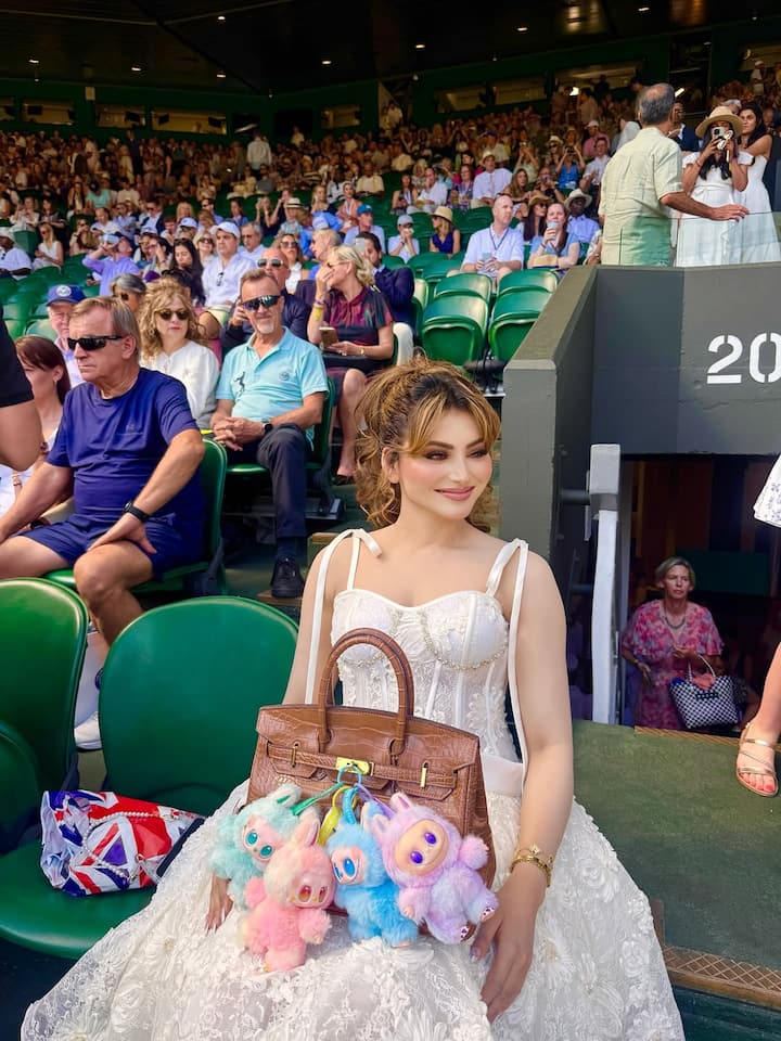 Joining the league of celebrities making a stylish appearance at the ongoing Wimbledon Championship, Urvashi Rautela jetted off to London and delighted fans by sharing a series of breathtaking photos from her visit.