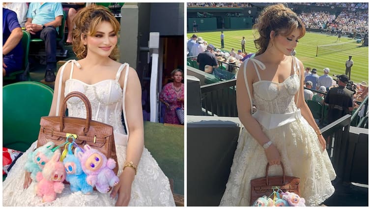 Urvashi Rautela’s Viral Labubu Dolls Spark Buzz At Wimbledon 2025; PICS