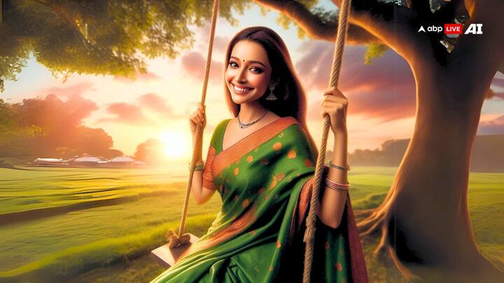 In many places, Suhagin women also swing a swing on Hartalika Teej. But pregnant women should not do this. It can be harmful.